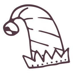 Santa claus hat hand drawn icon 29 PNG Design