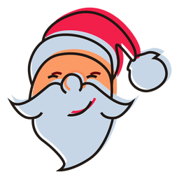 Icono de dibujos animados de cabeza de santa claus 16 Diseño PNG