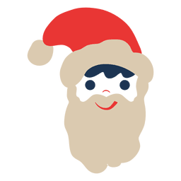Icono plano cabeza de santa claus 72 Diseño PNG