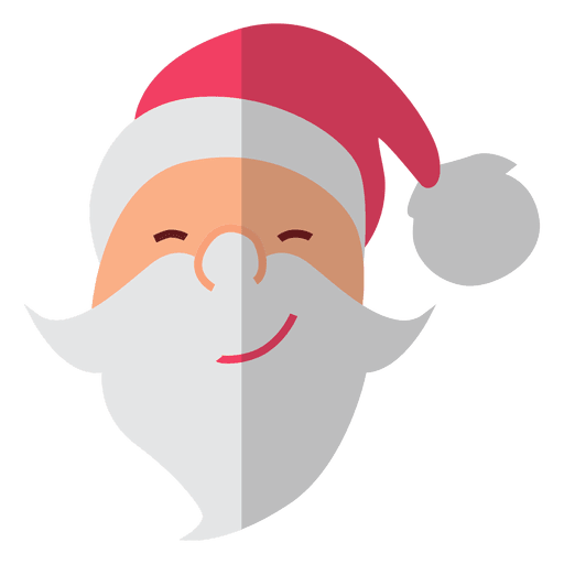 Santa claus head flat icon 9 PNG Design