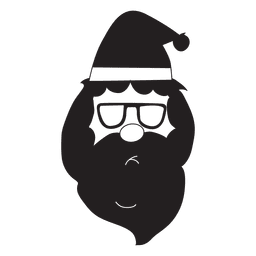 Weihnachtsmann Kopf Symbol 27 PNG-Design