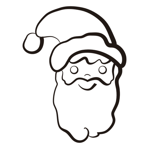 Weihnachtsmann Kopf Schlaganfall Symbol 53 PNG-Design