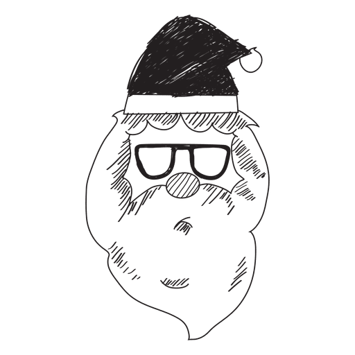 Download Santa Claus Head Sunglasses Hand Drawn Icon 55 Transparent Png Svg Vector File PSD Mockup Templates