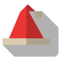 Chapéu de Papai Noel ícone de sombra projetada plana 43 Transparent PNG