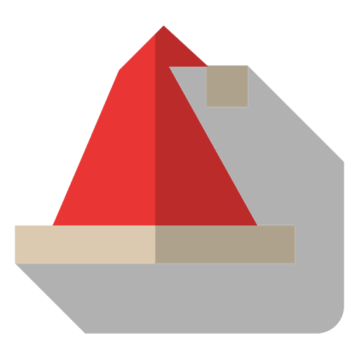 Icono de sombra plana de sombrero de santa 43