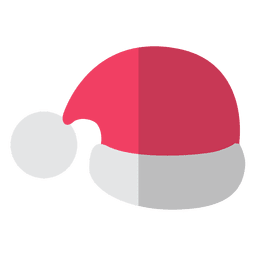 Ícone plano 7 do chapéu do Papai Noel Desenho PNG