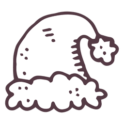 Santa hat hand drawn icon 41 PNG Design