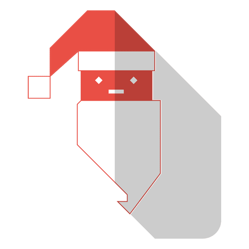Santa head flat drop shadow icon 76 PNG Design