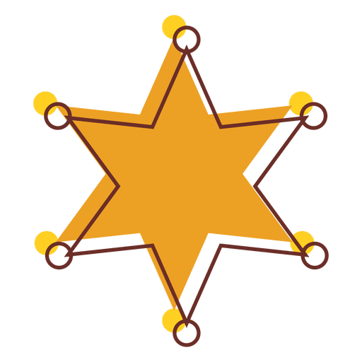 Sheriff star cartoon 01 PNG Design