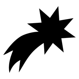 Silueta de estrella fugaz 04 Diseño PNG