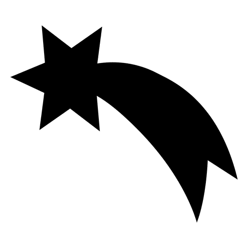 Silhueta de estrela cadente 05 - Baixar PNG/SVG Transparente