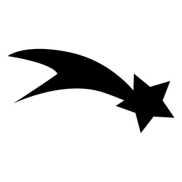 Shooting star silhouette 08 PNG Design