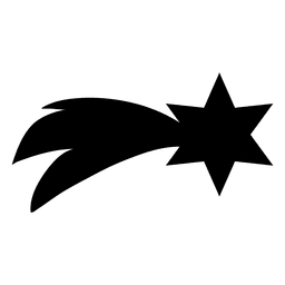 Silueta de estrella fugaz 10 Diseño PNG