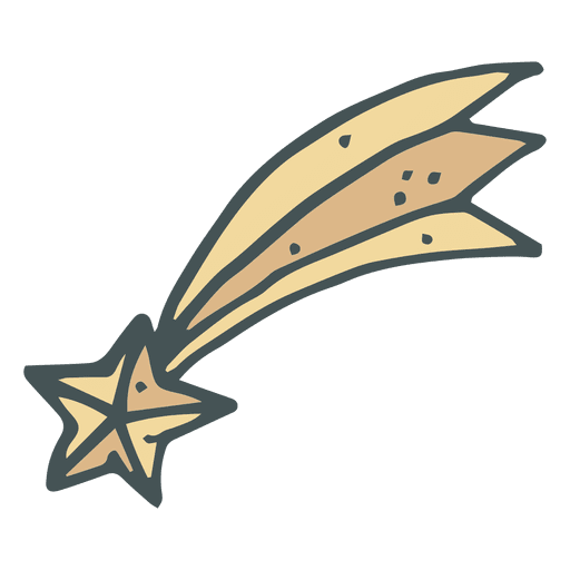 Shooting star hand drawn cartoon icon 33 - Transparent PNG & SVG vector
