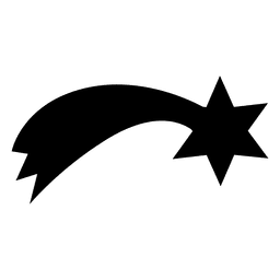 Silhueta de estrela cadente 14 Desenho PNG
