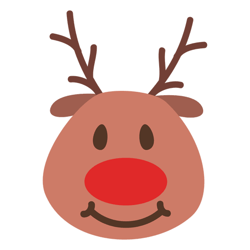 Smile reindeer face emoticon 41 - Transparent PNG & SVG vector file