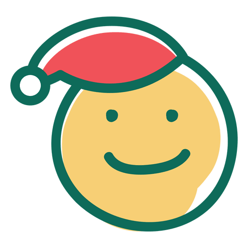 Emoticon sorridente de chap?u de Papai Noel 16