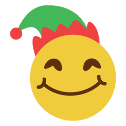 Smiling elf hat face emoticon 11 PNG Design