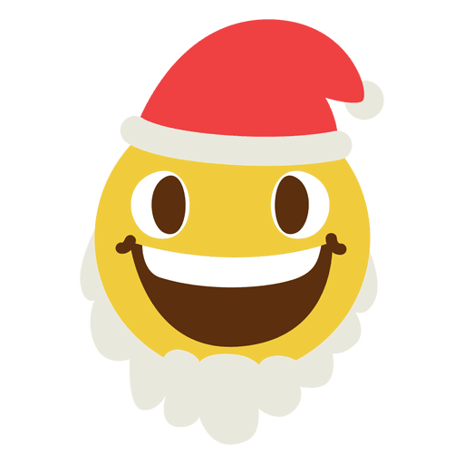 Lächelnder Weihnachtsmann Gesicht Emoticon 8 PNG-Design
