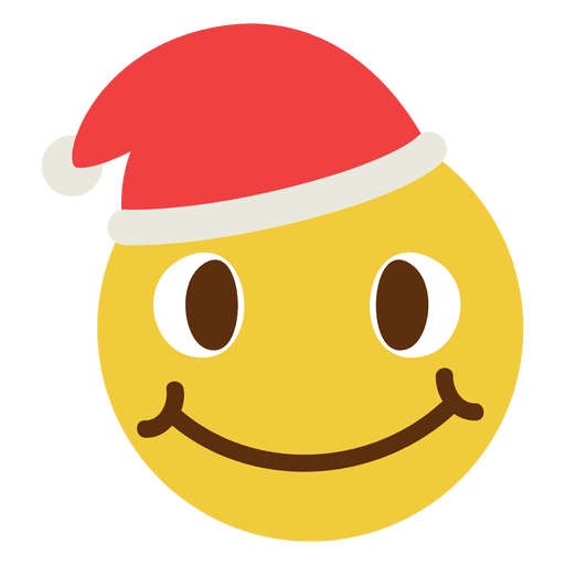 Smiling santa claus hat face emoticon 4 PNG Design