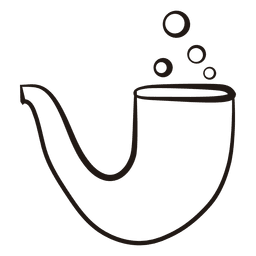 Icono de trazo de pipa de fumar 50 Diseño PNG