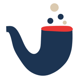 Icono plano de pipa de fumar 69 Diseño PNG