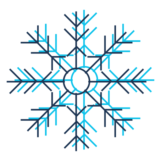 Icono de dibujos animados de copo de nieve 36 Diseño PNG