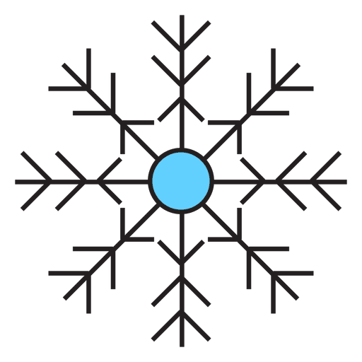 Icono de dibujos animados de copo de nieve 48