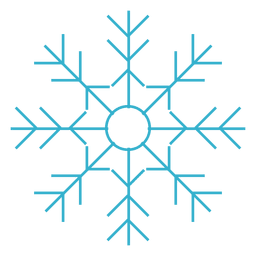 Schneeflocke flaches Symbol 70 PNG-Design