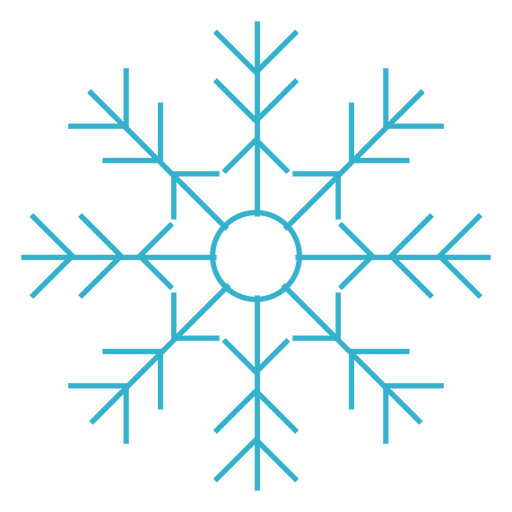 Schneeflocke flaches Symbol 70 PNG-Design