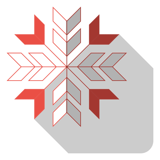 Snowflake flat drop shadow icon 82 PNG Design