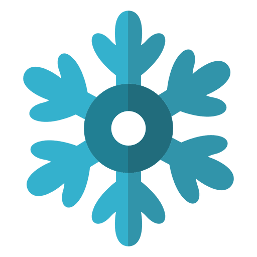 Icono plano de copo de nieve 5 Diseño PNG