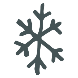 Handgezeichnete Karikaturikone der Schneeflocke 36 PNG-Design