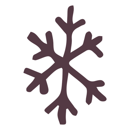Icono dibujado mano copo de nieve 24