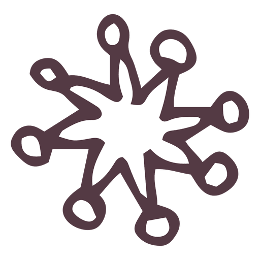 Snowflake hand drawn icon 27