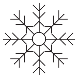 Ícone de pincelada de floco de neve 82 Desenho PNG