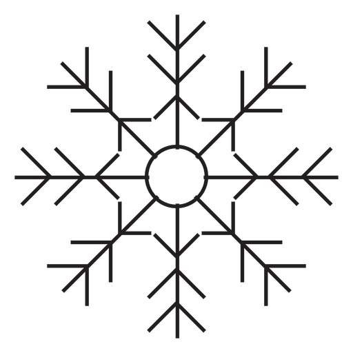 Icono de trazo de copo de nieve 82