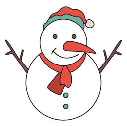 Ícone do desenho animado do boneco de neve 32 Desenho PNG