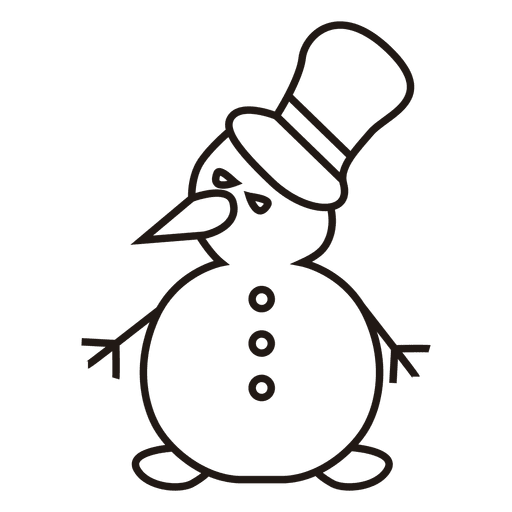 Schneemann-Strichsymbol 47 PNG-Design