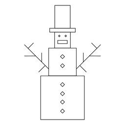 Schneemann-Strichsymbol 71 PNG-Design