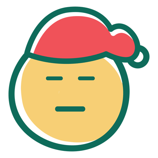 Schielauge Santa Claus Hut Gesicht Emoticon 26 PNG-Design