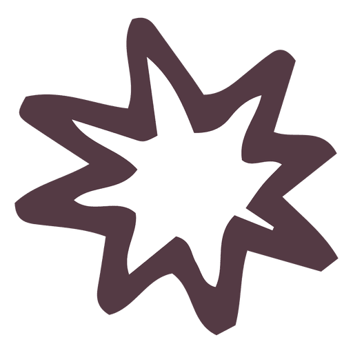 Icono dibujado mano estrella explosi?n 42 Diseño PNG