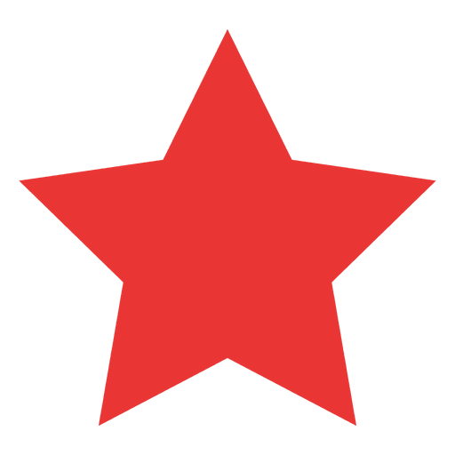 Icono de estrella plana roja 14