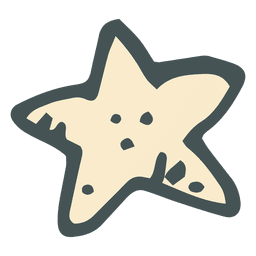 Ícone de desenho animado desenhado à mão de estrela 44 Desenho PNG
