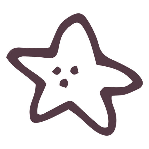 Icono de estrella dibujado a mano 52