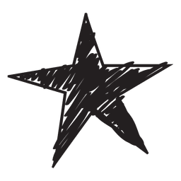 Icono dibujado mano estrella 56 Diseño PNG