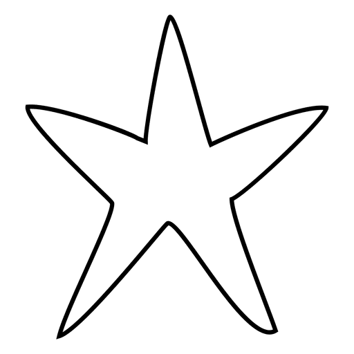 Icono de trazo dibujado mano estrella 01 Diseño PNG