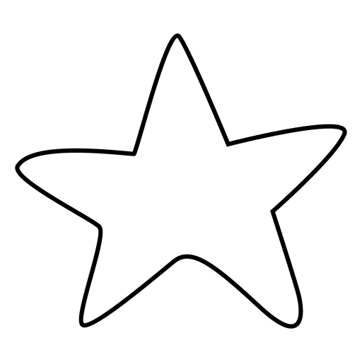 Icono de trazo dibujado mano estrella 03 Diseño PNG