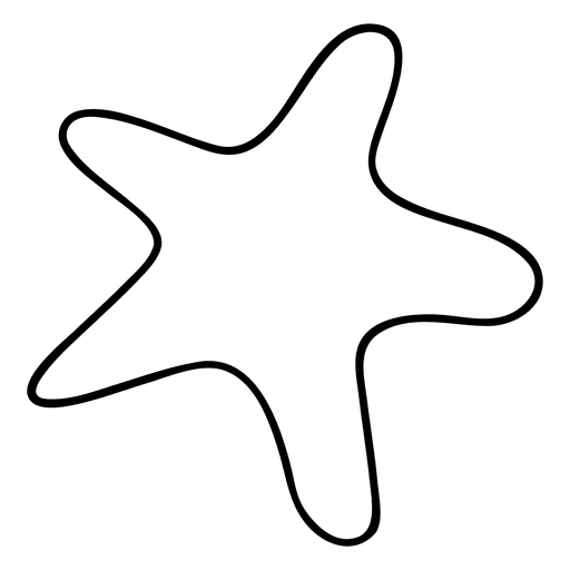 Icono de trazo dibujado mano estrella 04 Diseño PNG