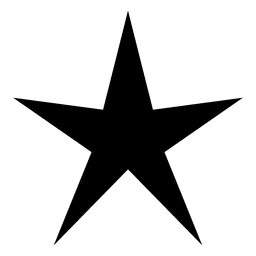Silueta estrella 16 Diseño PNG